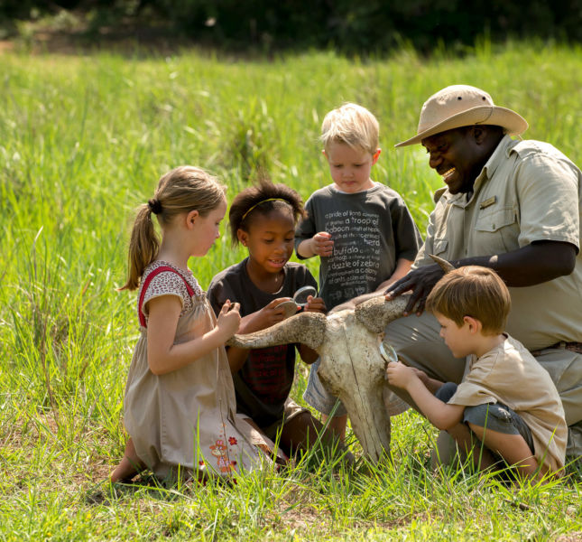 Kids Family With Ranger At Phinda Kzn